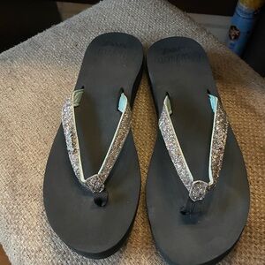 Women's Glitter Flip Flops